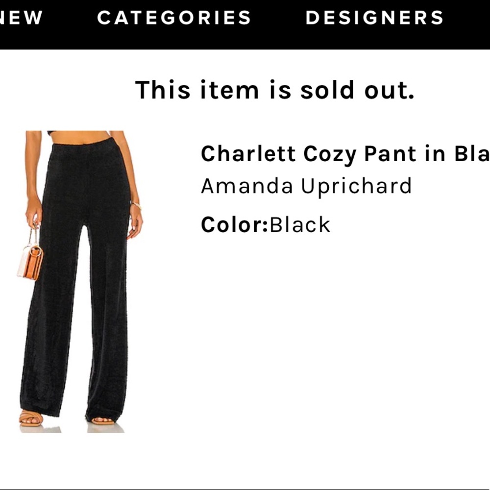 Amanda Uprichard Charlett Cozy Pant XS